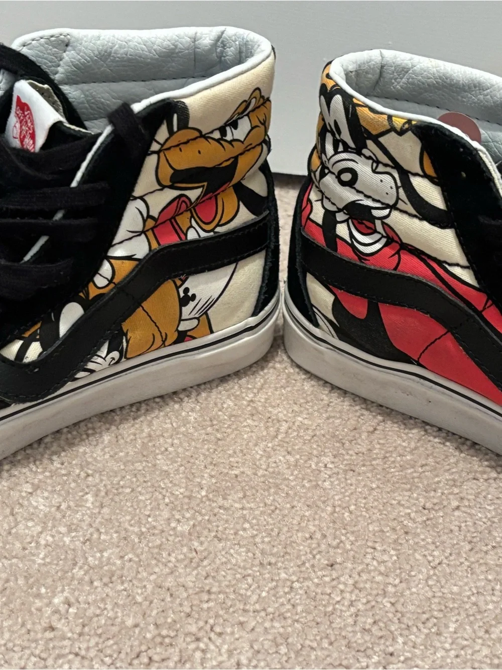 Vans Black White Mickey Print High-Top Sneakers